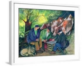 Cow Dealers-Lisa Graa Jensen-Framed Giclee Print