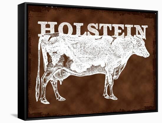 Cow - Holstein-The Saturday Evening Post-Framed Stretched Canvas