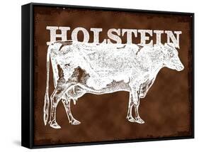 Cow - Holstein-The Saturday Evening Post-Framed Stretched Canvas