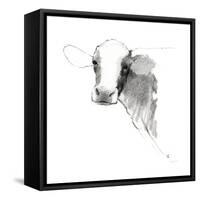 Cow II Dark Square-Avery Tillmon-Framed Stretched Canvas