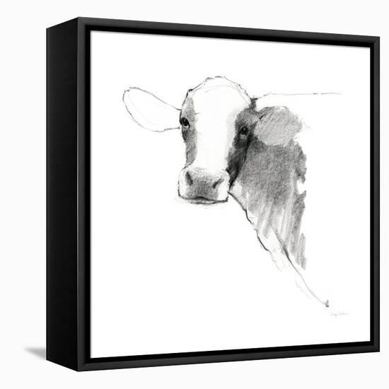 Cow II Dark Square-Avery Tillmon-Framed Stretched Canvas