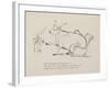 Cow in Armchair Toasting Bread On Open Fire From a Collection Of Poems and Songs by Edward Lear-Edward Lear-Framed Giclee Print