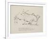 Cow in Armchair Toasting Bread On Open Fire From a Collection Of Poems and Songs by Edward Lear-Edward Lear-Framed Giclee Print