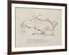 Cow in Armchair Toasting Bread On Open Fire From a Collection Of Poems and Songs by Edward Lear-Edward Lear-Framed Giclee Print