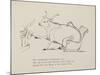 Cow in Armchair Toasting Bread On Open Fire From a Collection Of Poems and Songs by Edward Lear-Edward Lear-Mounted Giclee Print