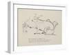 Cow in Armchair Toasting Bread On Open Fire From a Collection Of Poems and Songs by Edward Lear-Edward Lear-Framed Giclee Print