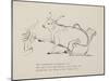 Cow in Armchair Toasting Bread On Open Fire From a Collection Of Poems and Songs by Edward Lear-Edward Lear-Mounted Giclee Print