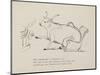 Cow in Armchair Toasting Bread On Open Fire From a Collection Of Poems and Songs by Edward Lear-Edward Lear-Mounted Giclee Print