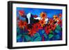 Cow in the Sunflowers-Patty Baker-Framed Art Print