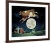 Cow Jumps over the Moon-Lowell Herrero-Framed Art Print