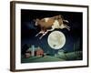 Cow Jumps over the Moon-Lowell Herrero-Framed Art Print