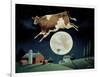 Cow Jumps over the Moon-Lowell Herrero-Framed Art Print