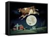 Cow Jumps over the Moon-Lowell Herrero-Framed Stretched Canvas