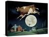 Cow Jumps over the Moon-Lowell Herrero-Stretched Canvas