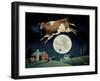 Cow Jumps over the Moon-Lowell Herrero-Framed Art Print