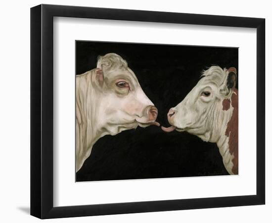 Cow Lick-Leah Saulnier-Framed Premium Giclee Print