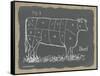 Cow on Burlap-Gwendolyn Babbitt-Framed Stretched Canvas
