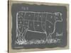 Cow on Burlap-Gwendolyn Babbitt-Stretched Canvas