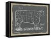 Cow on Burlap-Gwendolyn Babbitt-Framed Stretched Canvas