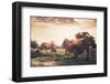 Cow on Grass Meadow Vintage-SweetCrisis-Framed Photographic Print
