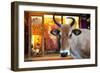 Cow Outside a Shop in the Street in Thekkady, Kerala, India, Asia-Martin Child-Framed Photographic Print