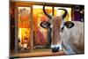 Cow Outside a Shop in the Street in Thekkady, Kerala, India, Asia-Martin Child-Mounted Photographic Print