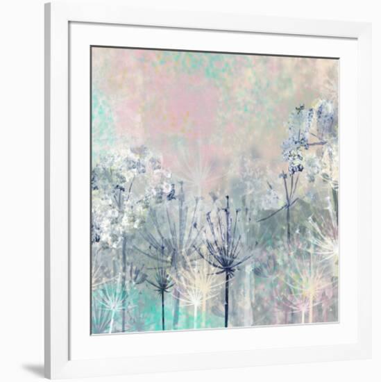 Cow Parsley blues-Claire Westwood-Framed Art Print