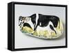 Cow-Shaped Spoon Rest, Ceramic-null-Framed Stretched Canvas