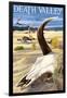 Cow Skull - Death Valley National Park-Lantern Press-Framed Premium Giclee Print