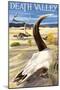 Cow Skull - Death Valley National Park-Lantern Press-Mounted Premium Giclee Print