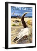 Cow Skull - Death Valley National Park-Lantern Press-Framed Art Print