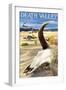 Cow Skull - Death Valley National Park-Lantern Press-Framed Art Print