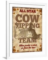 Cow Tipping Team-null-Framed Giclee Print