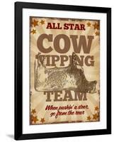 Cow Tipping Team-null-Framed Giclee Print