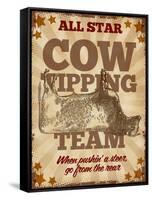 Cow Tipping Team-null-Framed Stretched Canvas