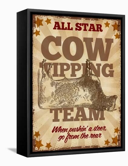 Cow Tipping Team-null-Framed Stretched Canvas