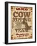 Cow Tipping Team-null-Framed Giclee Print