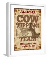 Cow Tipping Team-null-Framed Giclee Print