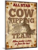 Cow Tipping Team-null-Mounted Giclee Print