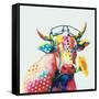 Cow-null-Framed Stretched Canvas