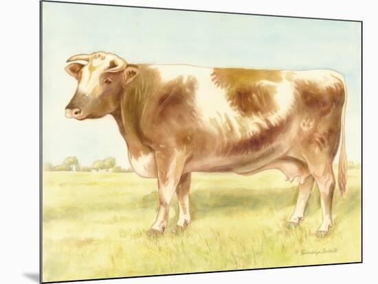 Cow-Gwendolyn Babbitt-Mounted Art Print