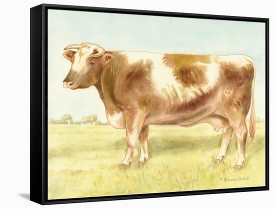 Cow-Gwendolyn Babbitt-Framed Stretched Canvas