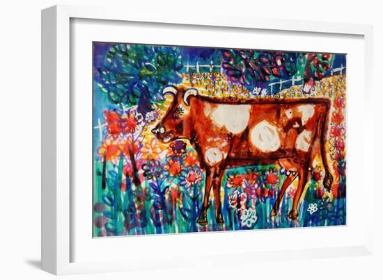 Cow-Brenda Brin Booker-Framed Giclee Print