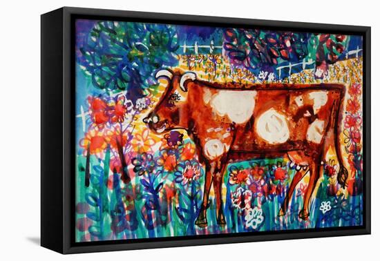 Cow-Brenda Brin Booker-Framed Stretched Canvas