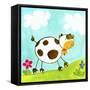 Cow-null-Framed Stretched Canvas