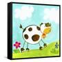 Cow-null-Framed Stretched Canvas