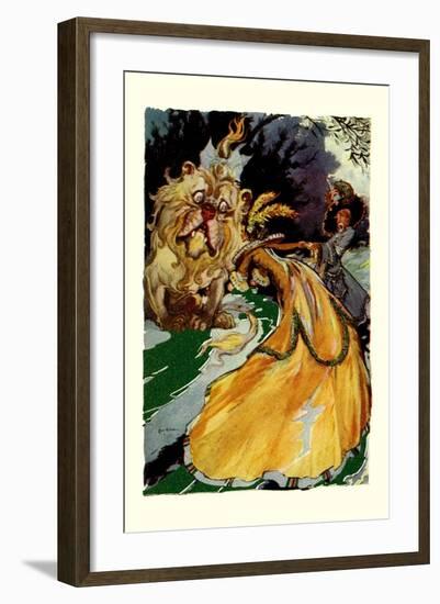 Cowardly Lion-John R. Neill-Framed Art Print