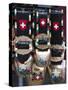 Cowbell Souvenirs in Zermatt, Switzerland, Europe-Michael DeFreitas-Stretched Canvas