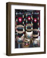 Cowbell Souvenirs in Zermatt, Switzerland, Europe-Michael DeFreitas-Framed Photographic Print