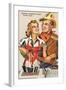 Cowboy and Cowgirl Cooking-null-Framed Art Print